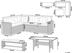 Beliani VITERBO - Loungeset Voor 8 - Grijs - PE Rotan -Tuinmeubelseries Winkel 1200x896 2