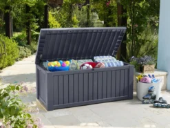Keter Rockwood Opbergbox - 570L - 155x72.4x64.4cm - Grafiet -Tuinmeubelseries Winkel 1200x900 23