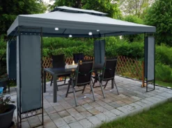 Casaria Paviljoen Lorca 3x3m - UV-bescherming 50+ Metaal - Antraciet -Tuinmeubelseries Winkel 1200x900 30