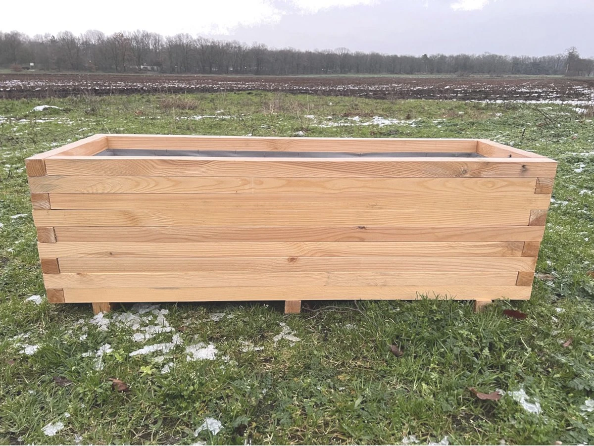 AMISHOUT - Plantenbak van balkjes 120x40x40 cm - Natuural AMISHOUT - Plantenbak Van Balkjes 120x40x40 Cm - Natuural -Tuinmeubelseries Winkel 1200x901 16