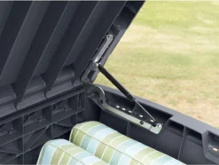 Keter - Borneo Opbergbox - 416 Liter - 129.5 X 62.5 X 70 Cm - Antraciet -Tuinmeubelseries Winkel 1200x903