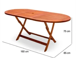 Merkloos Tuintafel Acaciahout - 160x85x75cm - FSC-gecertificeerd -Tuinmeubelseries Winkel 1200x908 1