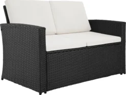 Tectake - Wicker Zitgroep Tuinset Lucca - Zwart - 404131 -Tuinmeubelseries Winkel 1200x908 2