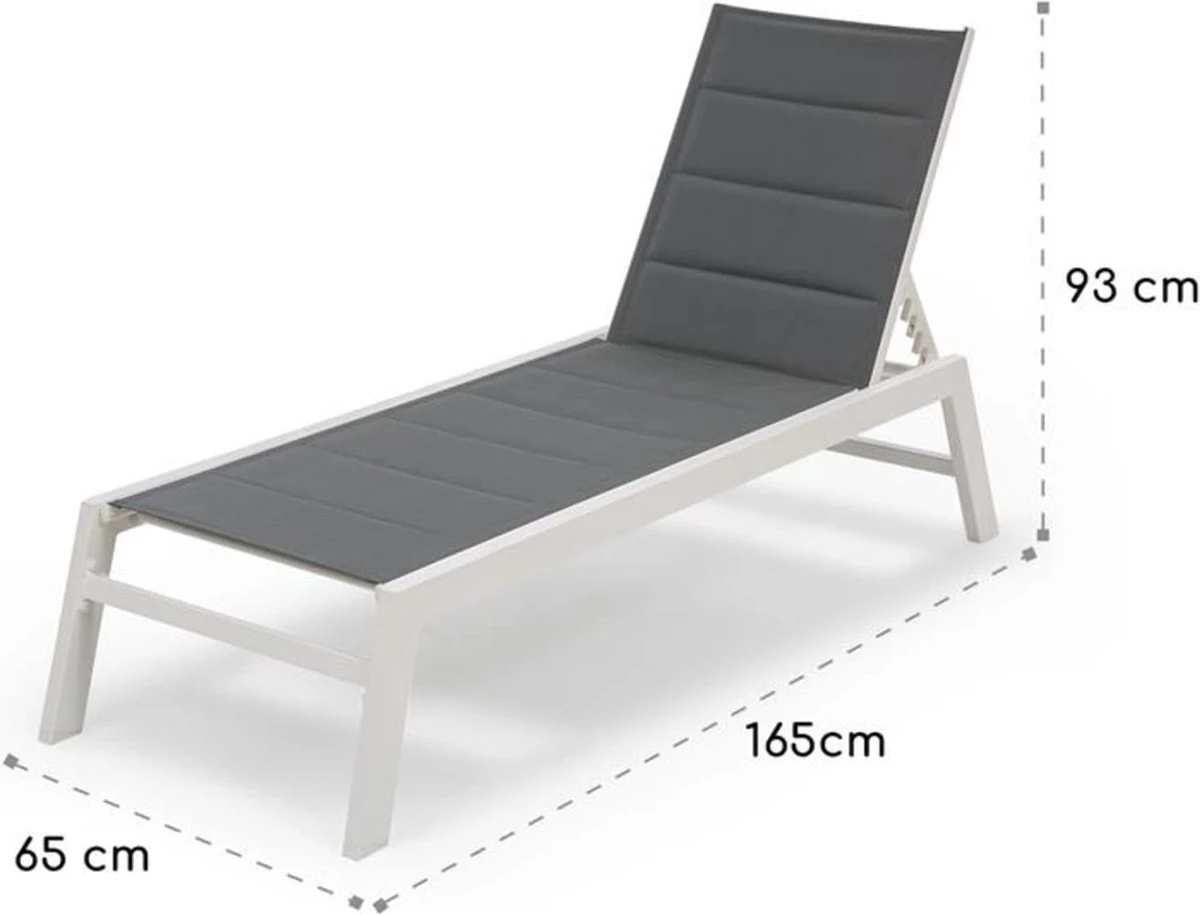 Blumfeldt Renazzo lounge ligstoel - Ligbed voor de tuin - Aluminium tuinstoel - 6 standen - Waterafstotend - Bekleding van 70 % pvc en 30 % polyetheen - Grijs Blumfeldt Renazzo Lounge Ligstoel - Ligbed Voor De Tuin - Aluminium Tuinstoel - 6 Standen - Waterafstotend - Bekleding Van 70 % Pvc En 30 % Polyetheen - Grijs -Tuinmeubelseries Winkel 1200x915 1