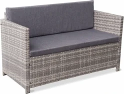 Alice's Garden Loungeset Perugia - 4 Plaatsen - Kleine Tuinset - Wicker - Grijstinten -Tuinmeubelseries Winkel 1200x915 6