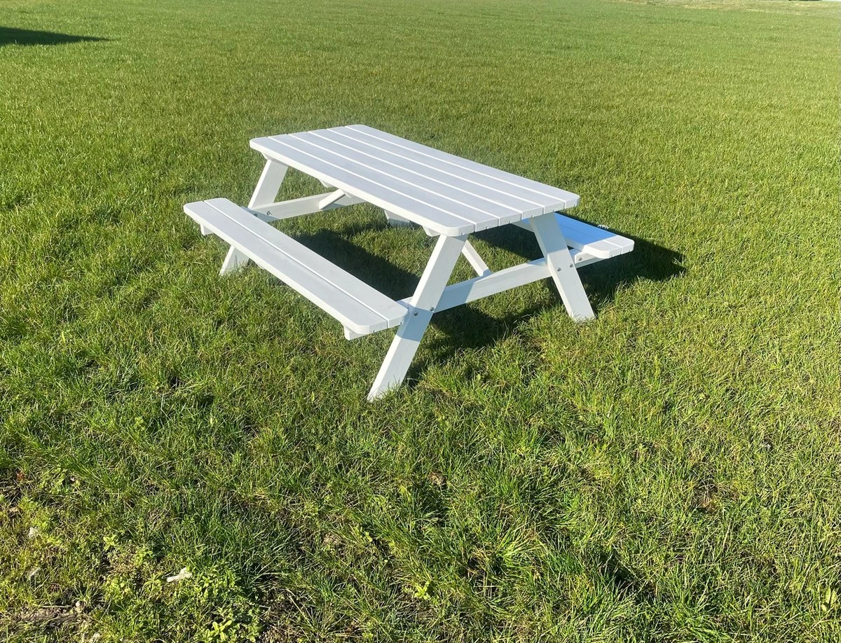Goedkopepicknicktafels.nl | Witte XL Picknicktafel | Tuintafel 6 persoons | Wit Gespoten Gedroogd Grenen Hout! Goedkopepicknicktafels.nl | Witte XL Picknicktafel | Tuintafel 6 Persoons | Wit Gespoten Gedroogd Grenen Hout! -Tuinmeubelseries Winkel 1200x918 1