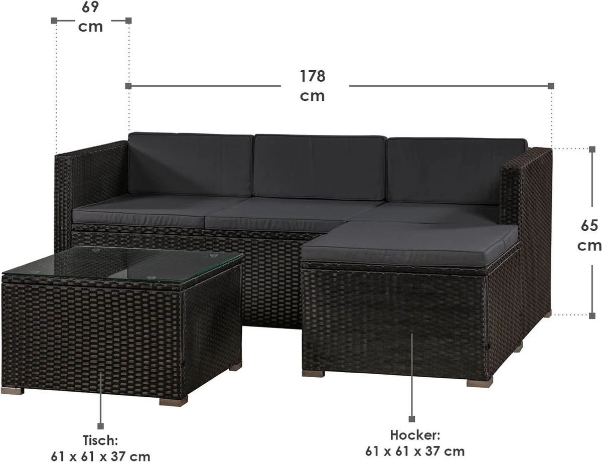 Loungset Punta Cana - Polyrotan Loungset Punta Cana - Polyrotan -Tuinmeubelseries Winkel 1200x921 2