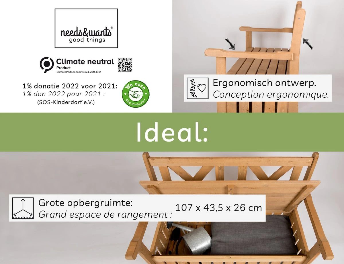 needs&wants® Houten tuinbank met opbergruimte, 2-zits kistbank houten klassieke bank opslag, Grote tuinopbergbank van massief hout weerbestendig voor buiten tuin, balkon, terras, 115x61x85 cm, donker-bruin Needs&wants® Houten Tuinbank Met Opbergruimte, 2-zits Kistbank Houten Klassieke Bank Opslag, Grote Tuinopbergbank Van Massief Hout Weerbestendig Voor Buiten Tuin, Balkon, Terras, 115x61x85 Cm, Donker-bruin -Tuinmeubelseries Winkel 1200x922 1