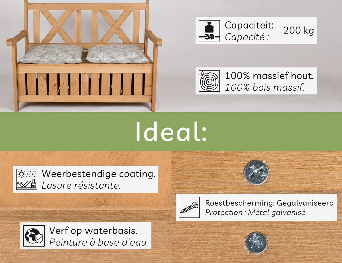 needs&wants® Houten tuinbank met opbergruimte, 2-zits kistbank houten klassieke bank opslag, Grote tuinopbergbank van massief hout weerbestendig voor buiten tuin, balkon, terras, 115x61x85 cm, donker-bruin Needs&wants® Houten Tuinbank Met Opbergruimte, 2-zits Kistbank Houten Klassieke Bank Opslag, Grote Tuinopbergbank Van Massief Hout Weerbestendig Voor Buiten Tuin, Balkon, Terras, 115x61x85 Cm, Donker-bruin -Tuinmeubelseries Winkel 1200x922 4