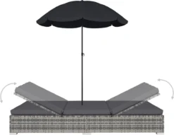 Prolenta Premium - Loungebed Met Parasol Poly Rattan Grijs -Tuinmeubelseries Winkel 1200x927 1