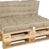 MaxxGarden Palletkussen - Rugkussen Loungeset Bank - Palletsofa - 120x40cm - Taupe