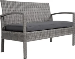 Casaria Polyrattan Loungeset – 2 Stoelen 1 Bank 1 Tafel - Antraciet -Tuinmeubelseries Winkel 1200x945 1