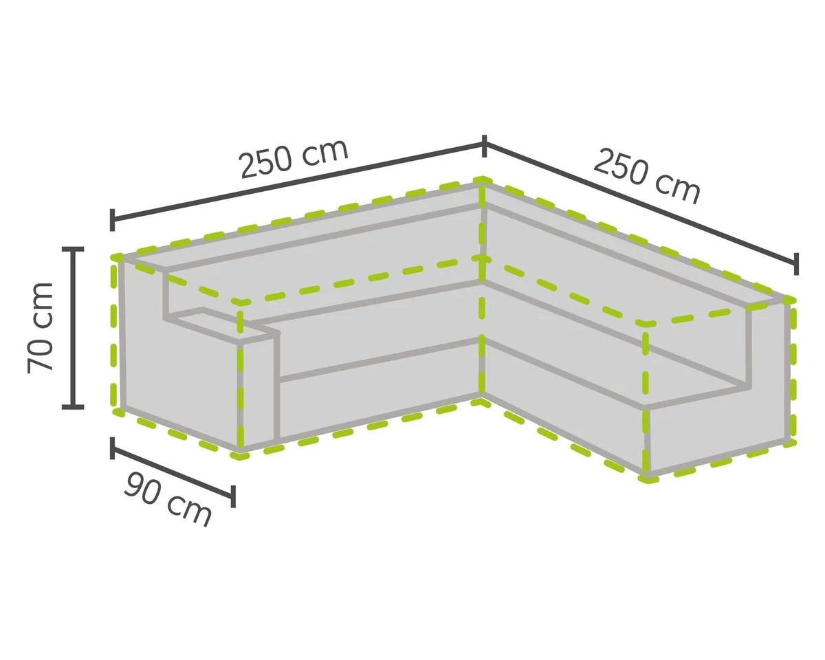 Weersbestendige Beschermhoes voor Hoekbank | 250/90 x 250/90 x 70 cm (L-vorm) - Tuinbank / L-Vorm -Waterdicht - Grijs Weersbestendige Beschermhoes Voor Hoekbank | 250/90 X 250/90 X 70 Cm (L-vorm) - Tuinbank / L-Vorm -Waterdicht - Grijs -Tuinmeubelseries Winkel 1200x960 2