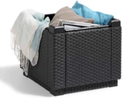 Allibert Opbergpoef Met Deksel - Opbergbox - Bijzettafel Buiten - Tafel - Tuintafel - Opberger 2 Allibert Opbergpoef Met Deksel - Opbergbox - Bijzettafel Buiten - Tafel - Tuintafel - Opberger -Tuinmeubelseries Winkel 1200x964