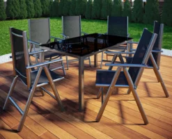 Tuinstoel Standenstoel Aluminium Antraciet 7 Standen Per 2 Stuks -Tuinmeubelseries Winkel 1200x971