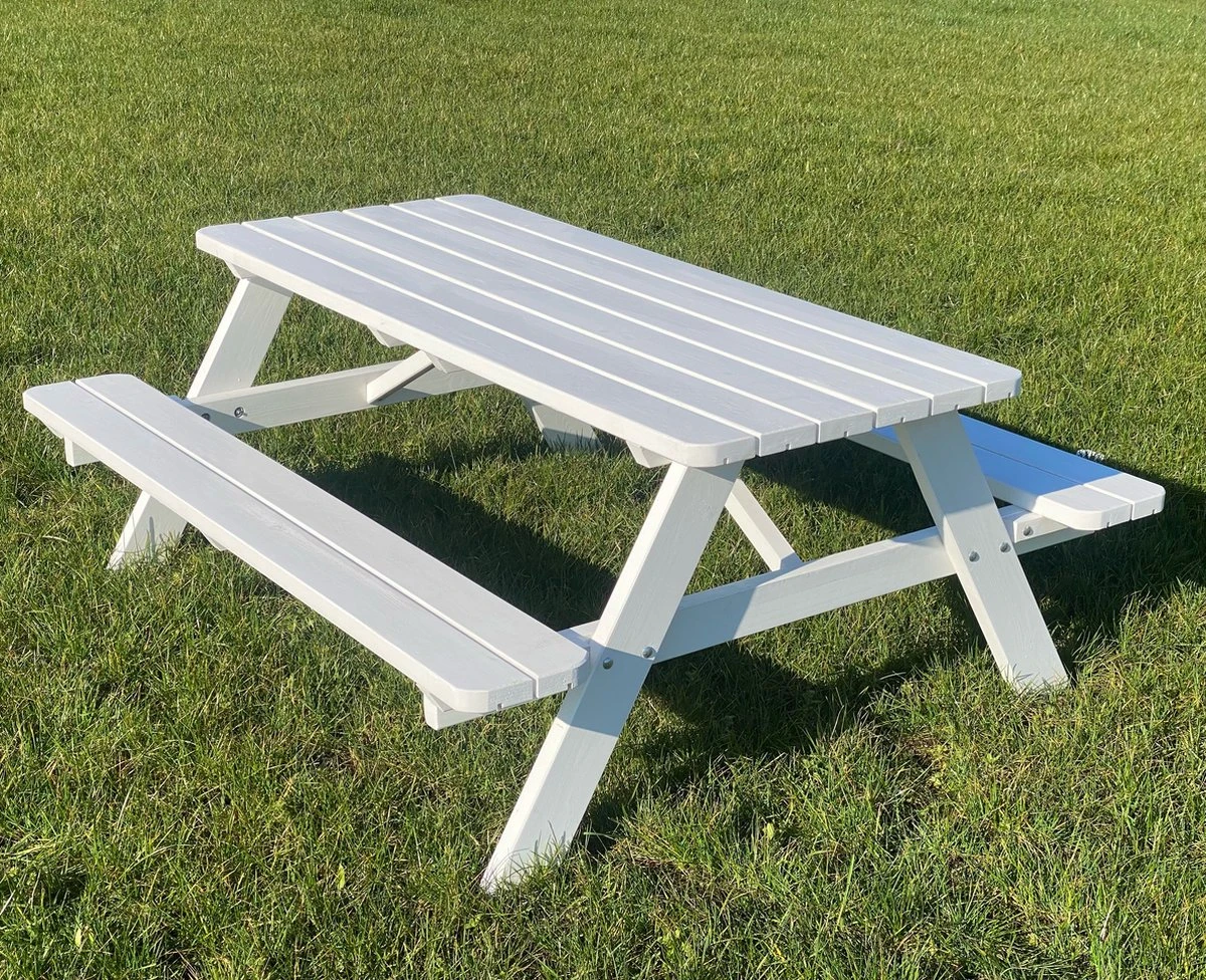 Goedkopepicknicktafels.nl | Witte XL Picknicktafel | Tuintafel 6 persoons | Wit Gespoten Gedroogd Grenen Hout! Goedkopepicknicktafels.nl | Witte XL Picknicktafel | Tuintafel 6 Persoons | Wit Gespoten Gedroogd Grenen Hout! -Tuinmeubelseries Winkel 1200x976 1