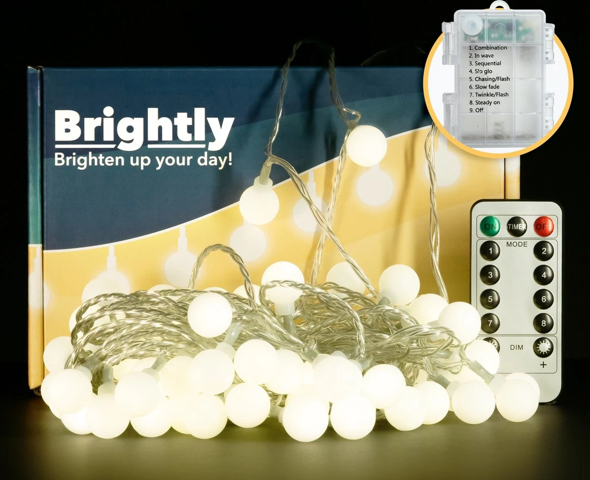 Brightly® Lichtsnoer van 10 Meter LED – Op Batterijen – Voor Binnen en Buiten – Warm wit Lichtslinger – Tuinverlichting met Lampjes Slinger – LED Fairy Lights – Waterdicht Brightly® Lichtsnoer Van 10 Meter LED – Op Batterijen – Voor Binnen En Buiten – Warm Wit Lichtslinger – Tuinverlichting Met Lampjes Slinger – LED Fairy Lights – Waterdicht -Tuinmeubelseries Winkel 1200x976 7