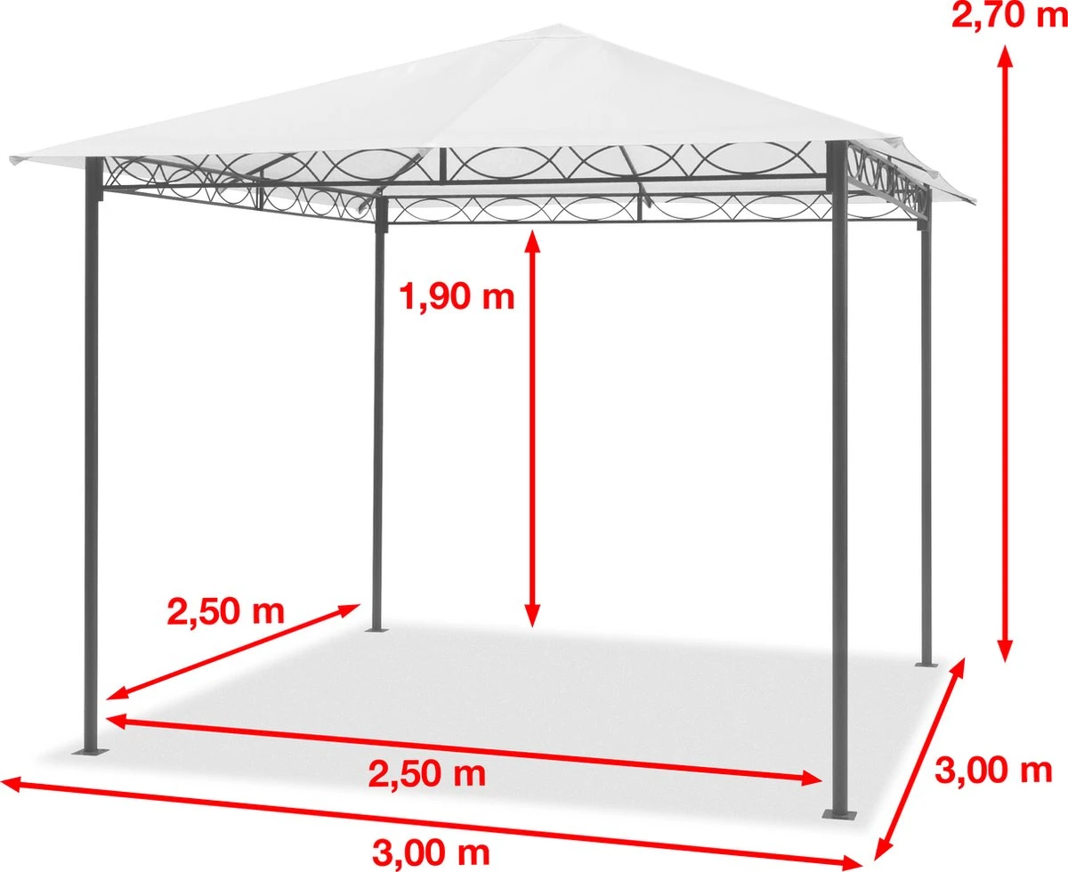 Tuinpaviljoen 3x3 m waterdicht paviljoen met 4 zijwanden tuintent ca. 180 g/m² dakzeil in crème partytent Tuinpaviljoen 3x3 M Waterdicht Paviljoen Met 4 Zijwanden Tuintent Ca. 180 G/m² Dakzeil In Crème Partytent -Tuinmeubelseries Winkel 1200x980 2