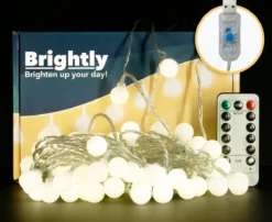 Brightly® Lichtsnoer Van 10 Meter LED – Op USB – Voor Binnen En Buiten – Warm Wit Lichtslinger – Tuinverlichting Met Lampjes Slinger – LED Fairy Lights – Waterdicht -Tuinmeubelseries Winkel 1200x980 4