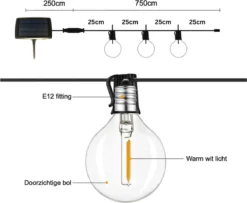 Merkloos Lichtsnoer Op Zonne-energie - Warm Wit - Tuinverlichting - Lichtslinger - 10M - Waterdicht - E27 Fitting - Warm Wit - Incl. 20 LED Lampen - Voor Binnen En Buiten - Solar Tuinverlichting 8 Merkloos Lichtsnoer Op Zonne-energie - Warm Wit - Tuinverlichting - Lichtslinger - 10M - Waterdicht - E27 Fitting - Warm Wit - Incl. 20 LED Lampen - Voor Binnen En Buiten - Solar Tuinverlichting -Tuinmeubelseries Winkel 1200x984 3