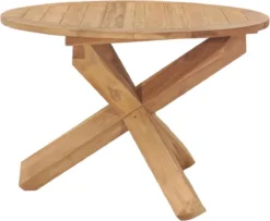 VidaXL Tuintafel Ø110x75 Cm Massief Teakhout -Tuinmeubelseries Winkel 1200x985