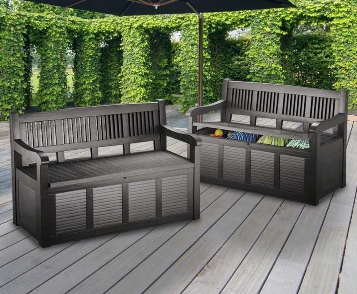 Opbergbank van Kunststof | 130 x 60 cm | Antraciet Merkloos Opbergbank Van Kunststof | 130 X 60 Cm | Antraciet -Tuinmeubelseries Winkel 1200x988 1