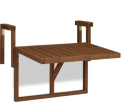 Relaxdays Balkontafel Inklapbaar - Klaptafel Balkon - Tafel Reling - Hangtafel Hout -Tuinmeubelseries Winkel 1200x990 4