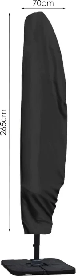 Parasolhoes Voor Zweefparasol - 265 Cm - Zwart - Waterbestendige Hoes Voor Parasol - Parasolhoes Staande Parasol Met Rits -Tuinmeubelseries Winkel 333x1200