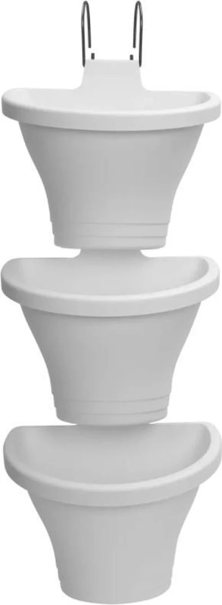 Elho Corsica Vertical Forest 24 - Bloempot voor Balkonbuiten - Ø 26.7 x H 29.7 cm - Wit/Wit Elho Corsica Vertical Forest 24 - Bloempot Voor Balkonbuiten - Ø 26.7 X H 29.7 Cm - Wit/Wit -Tuinmeubelseries Winkel