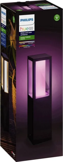 Philips Hue Impress Sokkellamp - Wit En Gekleurd Licht - Zwart - Laag -Tuinmeubelseries Winkel 471x1200 1