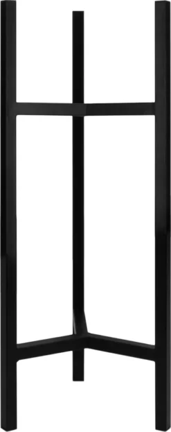 QUVIO Plantenstandaard Binnen - Inclusief Pot - Staande Plantenbak - Metaal - Bloempot - 22 X 22 X 60 Cm - Zwart -Tuinmeubelseries Winkel 476x1200