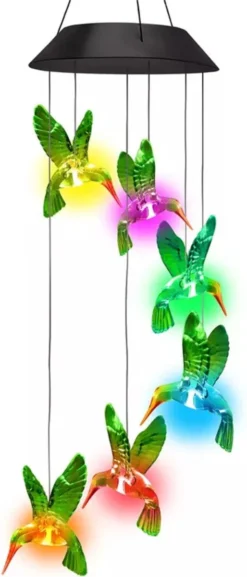 Solar LED String Licht - Multi- Kleur Kolibrie Tuin Verlichting - Hummingbird Lichtslinger - Sfeerverlichting - Waterdichte Windgong - Decorative Lighting - Tuinverlichting Zonne Energie - Fairy Lights