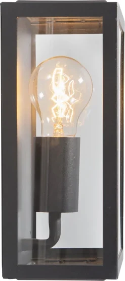 QAZQA Rotterdam - Landelijke Wandlamp Voor Buiten - 1 Lichts - D 100 Mm - Zwart - Buitenverlichting -Tuinmeubelseries Winkel 533x1200