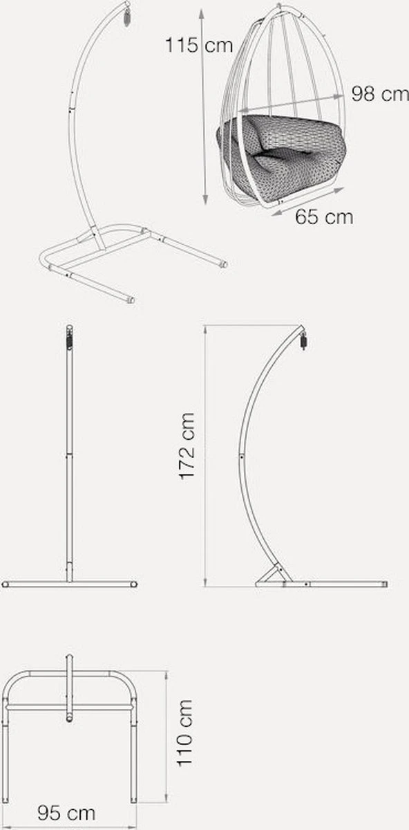 Pochon Home - Egg Hangstoel met Standaard - Ergonomisch - Capuccino - Incl. Kussen - Egg Chair Binnen en Buiten Pochon Home - Egg Hangstoel Met Standaard - Ergonomisch - Capuccino - Incl. Kussen - Egg Chair Binnen En Buiten -Tuinmeubelseries Winkel