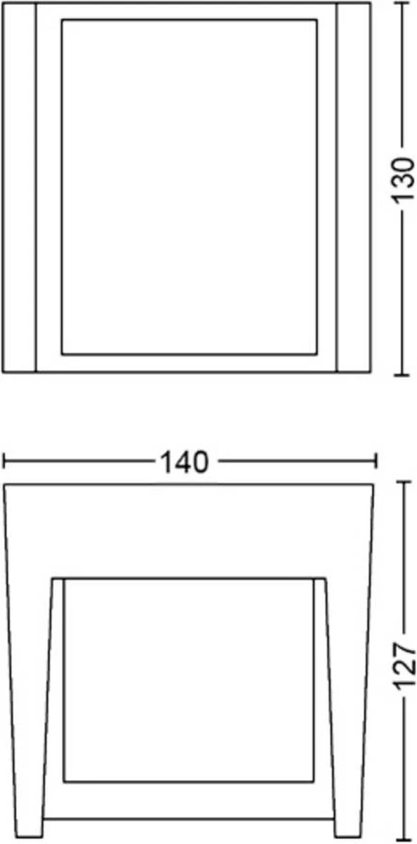 Philips Hue Fuzo muurlamp - warmwit licht - zwart - smal - open Philips Hue Fuzo Muurlamp - Warmwit Licht - Zwart - Smal - Open -Tuinmeubelseries Winkel