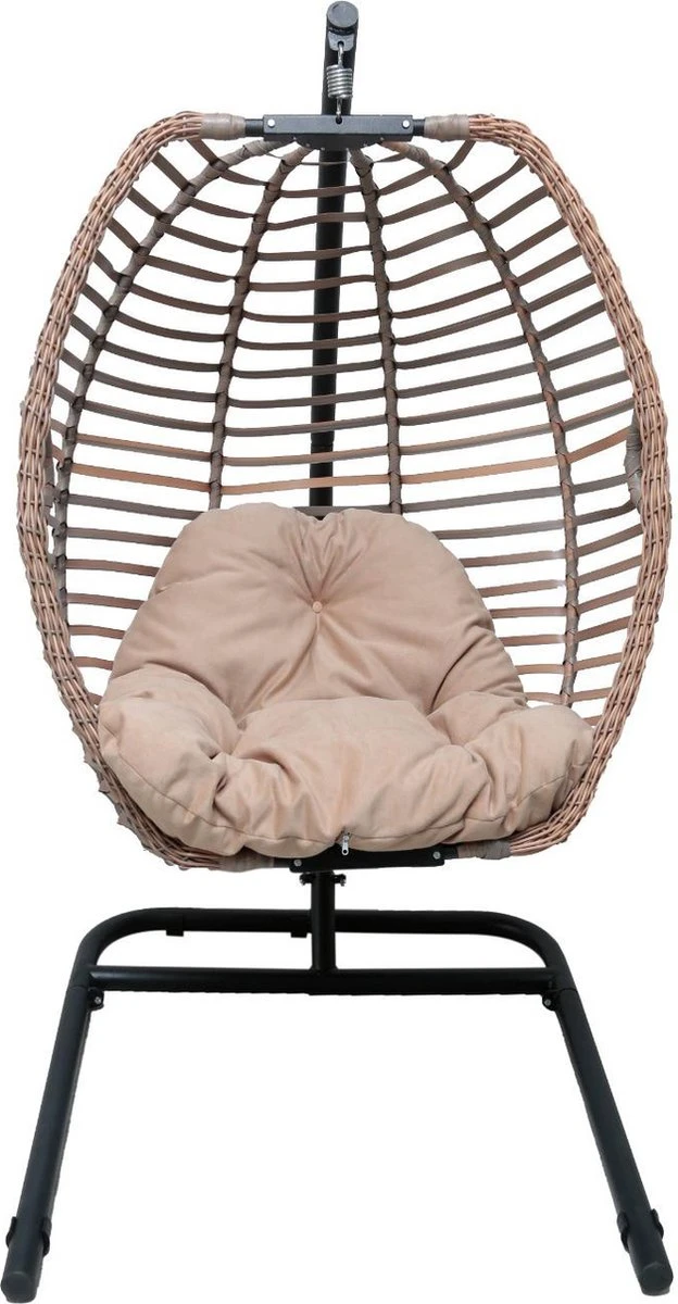 Pochon Home - Egg Hangstoel met Standaard - Ergonomisch - Capuccino - Incl. Kussen - Egg Chair Binnen en Buiten Pochon Home - Egg Hangstoel Met Standaard - Ergonomisch - Capuccino - Incl. Kussen - Egg Chair Binnen En Buiten -Tuinmeubelseries Winkel