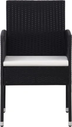 VidaXL 7-delige Tuinset Poly Rattan Zwart -Tuinmeubelseries Winkel 681x1200