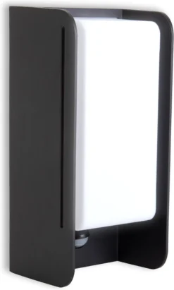 B.K.Licht - Buiten Wandlamp - Met Bewegingssensor - Voor Buiten - Netstroom - Metalen - Rechthoekige - Zwarte Wandlampen - Met 1 Lichtpunt - IP44 - Buitenverlichting - Buitenlamp - E27 Fitting - 25.5x12x10 Cm - Excl. Lichtbron