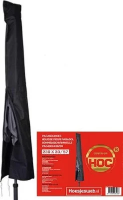 Parasolhoes - Hoes Ronde Stokparasol T/m ø 4m - Hoes Vierkante Stokparasol 3mx3m - Zware Dikke Kwaliteit -Tuinmeubelseries Winkel 736x1200