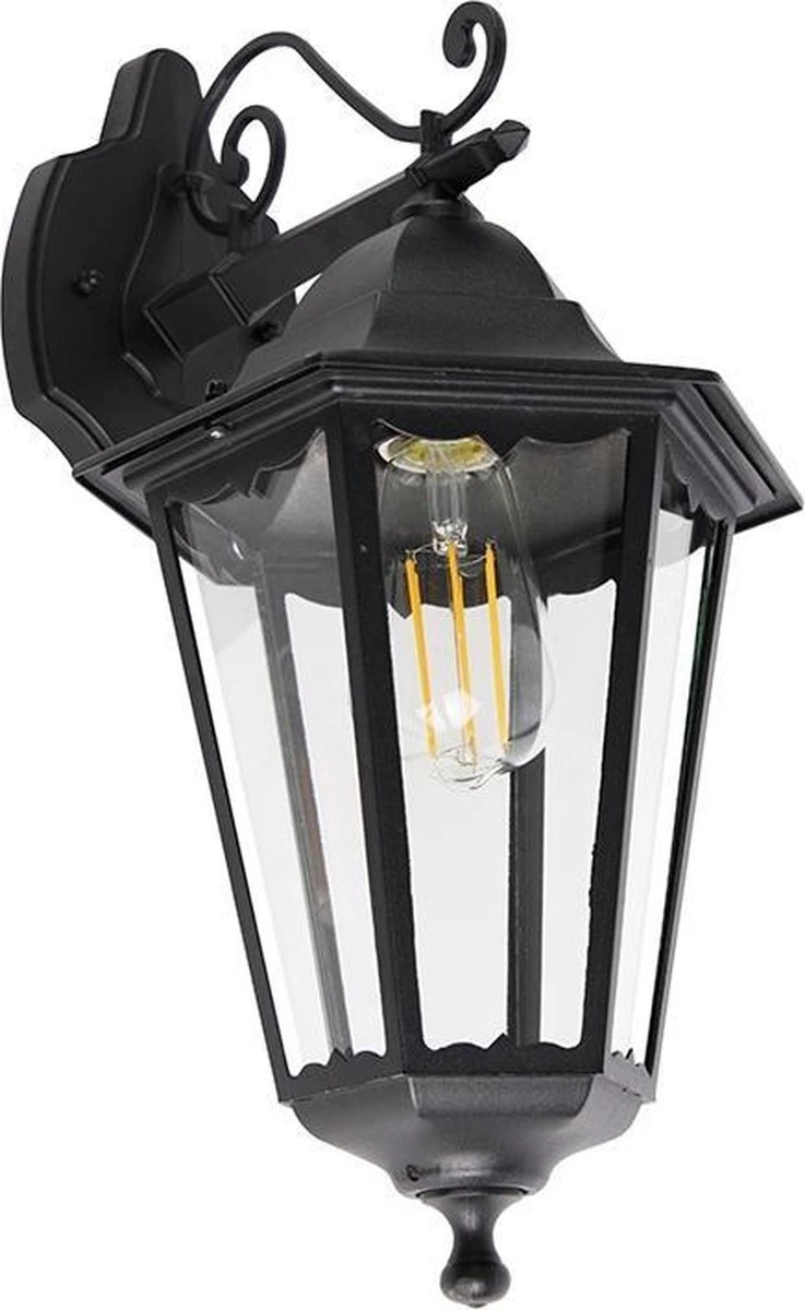 QAZQA new_orleans - Klassieke Wandlamp voor buiten - 1 lichts - D 26.8 cm - Zwart - Buitenverlichting QAZQA New_orleans - Klassieke Wandlamp Voor Buiten - 1 Lichts - D 26.8 Cm - Zwart - Buitenverlichting -Tuinmeubelseries Winkel 737x1200 1