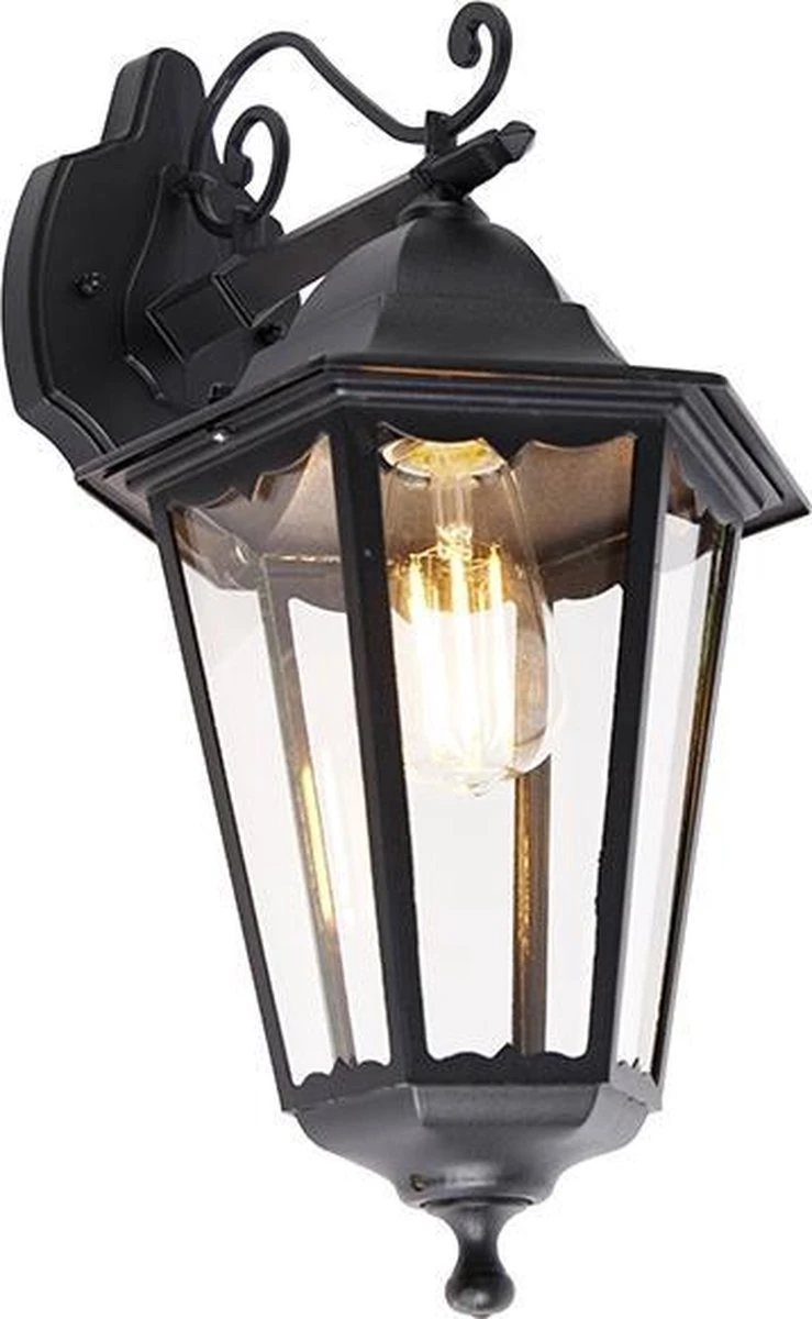 QAZQA new_orleans - Klassieke Wandlamp voor buiten - 1 lichts - D 26.8 cm - Zwart - Buitenverlichting QAZQA New_orleans - Klassieke Wandlamp Voor Buiten - 1 Lichts - D 26.8 Cm - Zwart - Buitenverlichting -Tuinmeubelseries Winkel 739x1200 1