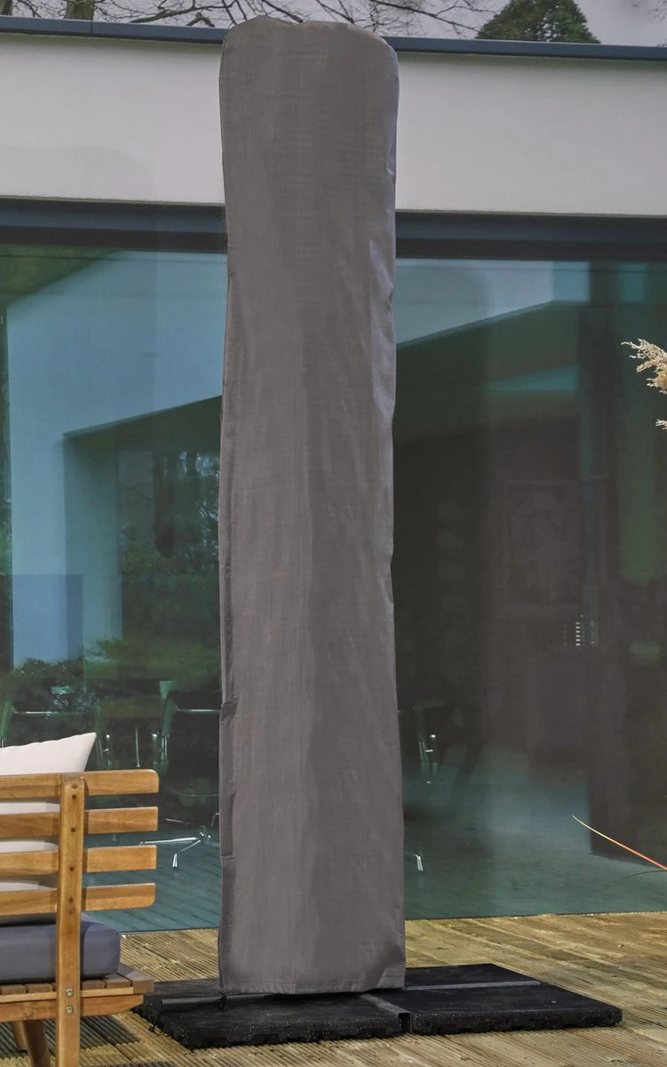 Weersbestendige Parasolhoes - Max. 4 x 4 m - Grijs / Antraciet - Zweefparasol Weersbestendige Parasolhoes - Max. 4 X 4 M - Grijs / Antraciet - Zweefparasol -Tuinmeubelseries Winkel