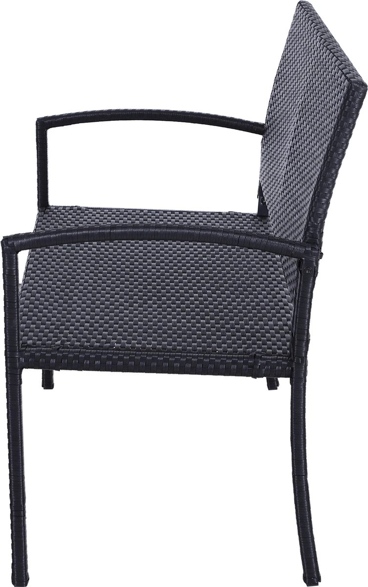 Outsunny Polyrotan tuinbank 2-zits parkbank bank staal zwart 867-022 Outsunny Polyrotan Tuinbank 2-zits Parkbank Bank Staal Zwart 867-022 -Tuinmeubelseries Winkel