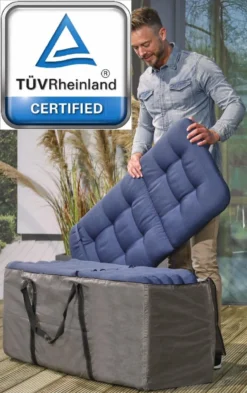 Opbergtas Voor Tuinmeubelkussens - 125 X 40 X 50 Cm (4 – 6 Lounge- Tuinkussens) - Grijs / Antraciet -Tuinmeubelseries Winkel 754x1200