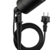 Ledvion IP65 - LED Prikspot - GU10 Fitting - 2 Meter Kabel Met Stekker - Zwart