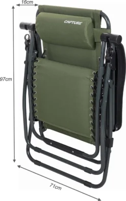 Capture Outdoor, Opklapbare Luxe Ligstoel "Relax RZ-1", Verstelbare Rugleuning, Luxe Armleuningen, Opgespannen Gevoerd Doek, Afneembaar Kussen, … 3 Capture Outdoor, Opklapbare Luxe Ligstoel "Relax RZ-1", Verstelbare Rugleuning, Luxe Armleuningen, Opgespannen Gevoerd Doek, Afneembaar Kussen, … -Tuinmeubelseries Winkel 757x1200