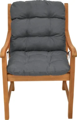 Beautissu Flair NL – Set Van 2 Tuinkussen Lage Rug Antraciet – 100x50 Cm – Zitkussen Matraskussen Voor Tuin Meubelen -Tuinmeubelseries Winkel 772x1200