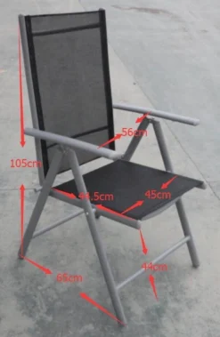 Tuinstoel Standenstoel Aluminium Antraciet 7 Standen Per 2 Stuks -Tuinmeubelseries Winkel 782x1200