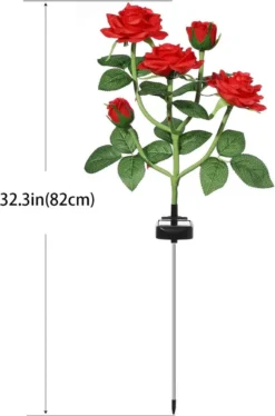 Merkloos 2 Stuks - Solar LED Rozen Tuinverlichting - IP65 Waterproof - Voor Buiten - Koraal Ontwerp - Decoratief Tuin Verlichting - Kunstbloemen Op Zonne- Energie - Tuinverlichting Op Zon Energie - Zonne Prikspot - Solar Tuindecor - Blauw -Tuinmeubelseries Winkel 792x1200
