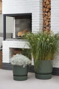 Elho Greenville Rond 30 - Grote Bloempot Voor Buiten - Gemaakt Van Gereycled Plastic - Ø 29.5 X H 27.8 Cm - Blad Groen -Tuinmeubelseries Winkel 800x1200 106